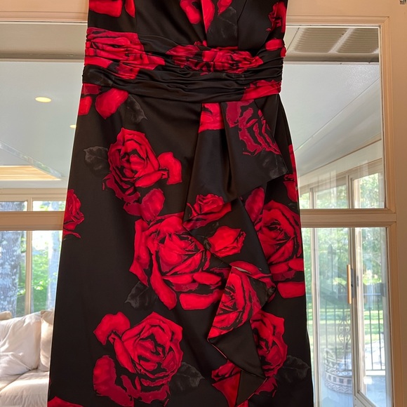 White House Black Market strapless Rose dress. - Picture 4 of 10